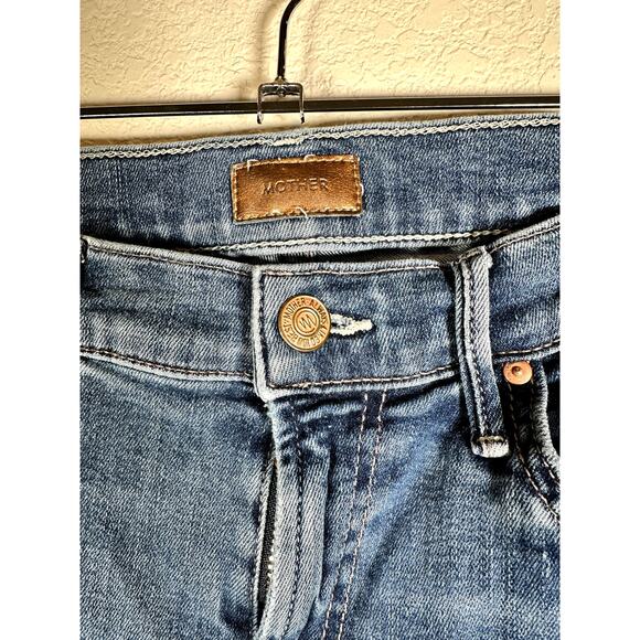 Mother Insider Crop Step Chew 30 raw hem medium wash fair - Picture 3 of 13